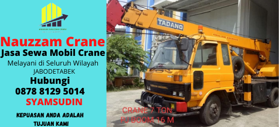 Rental Crane Terbaik di Keranggan Tangerang Selatan Hubungi 087881295014